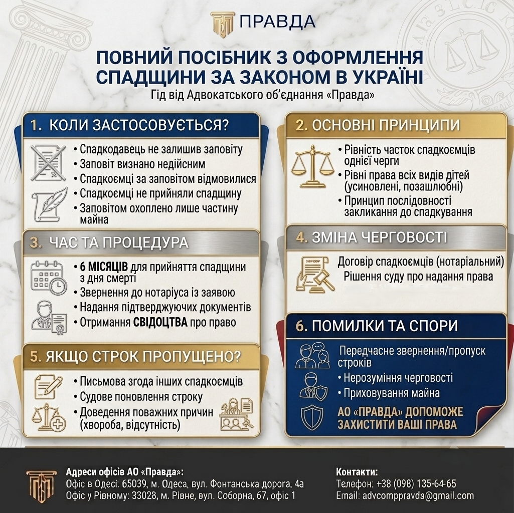 Порядок оформлення спадщини за законом в Україні. Спадковий адвокат АО Правда