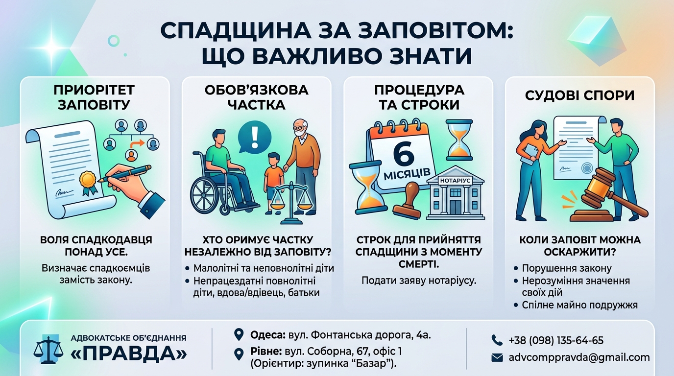 Спадщина за заповітом, що важливо знати